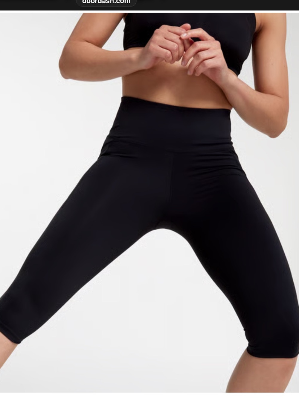 CALIA by Carrie Underwood Black High-Waist Capri Leggings